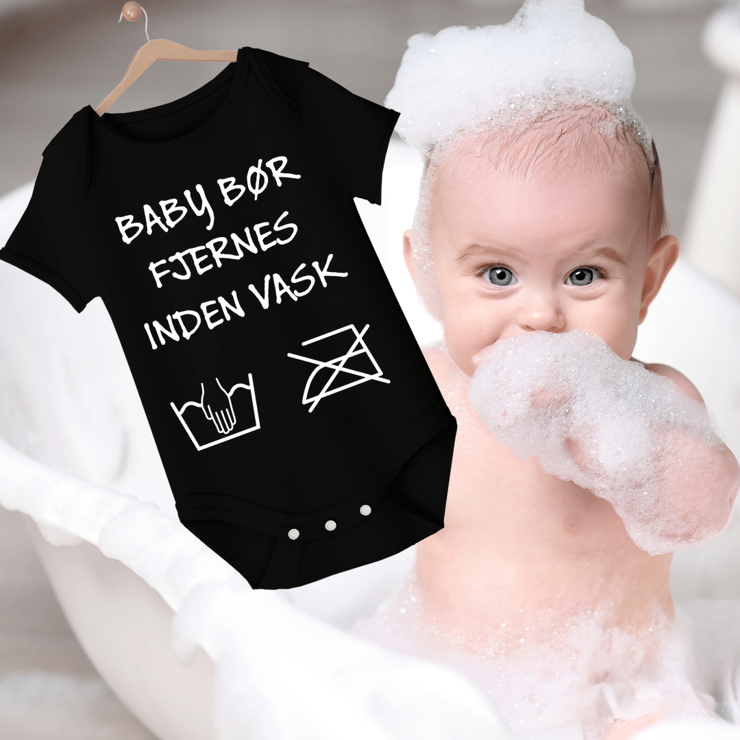 Baby bør fjerns inden vask
