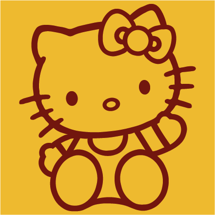 Hello Kitty - siddende