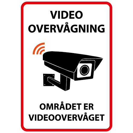Videoovervågning / Området er videoovervåget