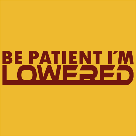 Be patient i´m lowered