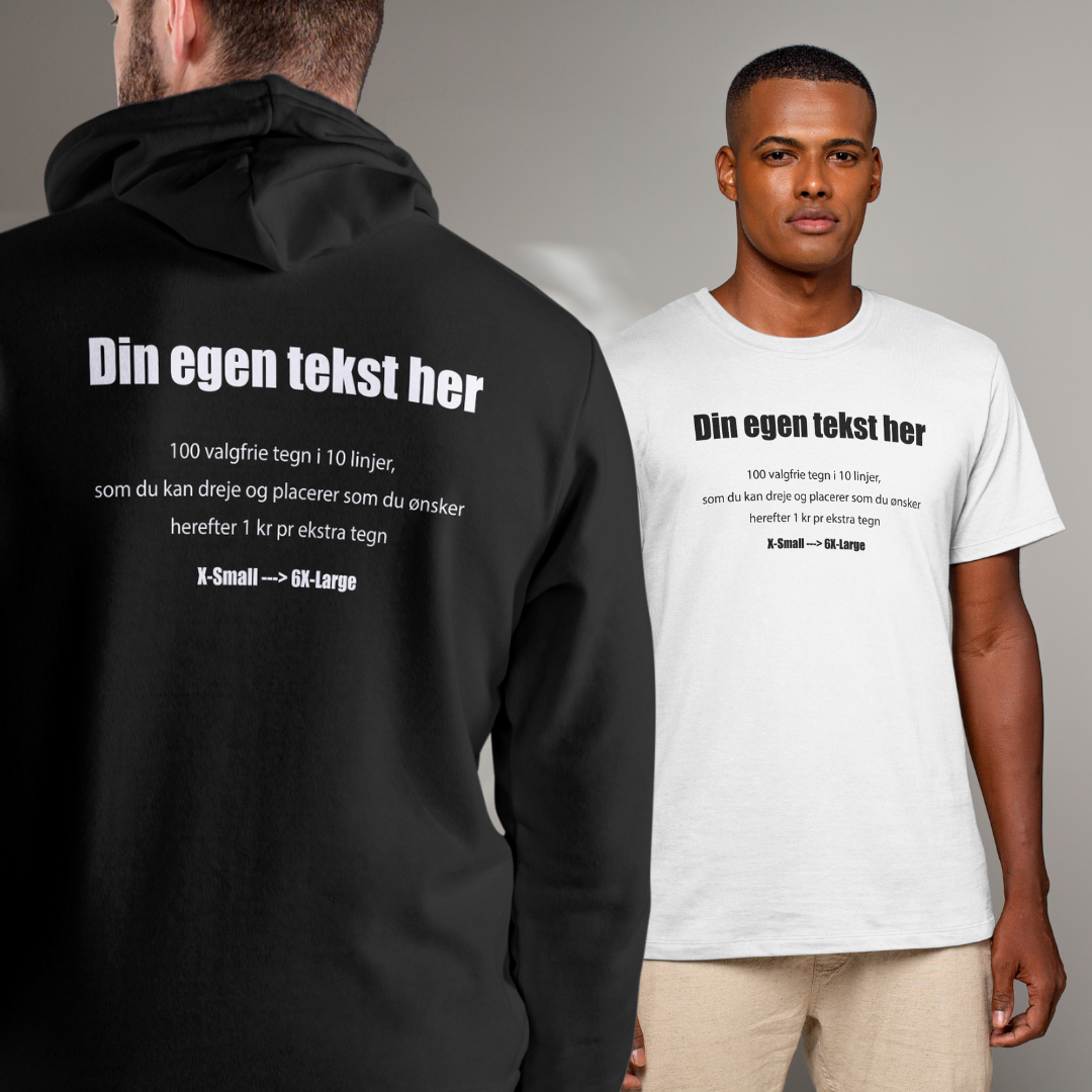 Tøj med egen tekst - Den hurtige