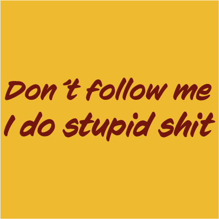 Don´t follow me i do stupid shit