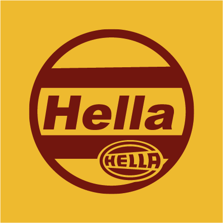 Hella - logo "fast størrelse" 11cm