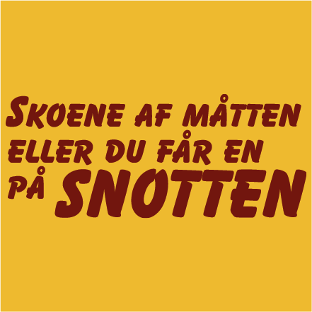 Skoene af måtten. eller...