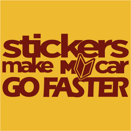 Stickers make my car go faster