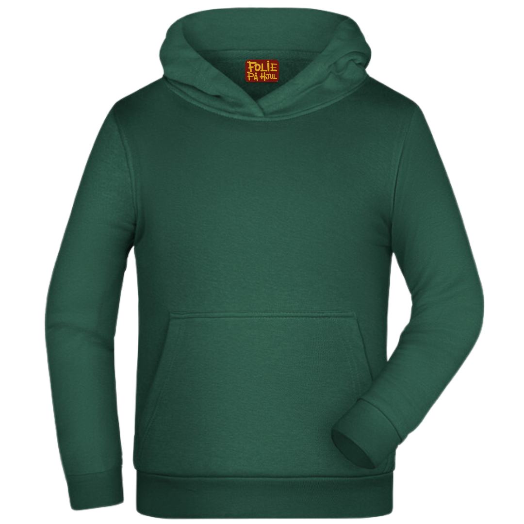 Hoodie til børn - Flaskegrøn