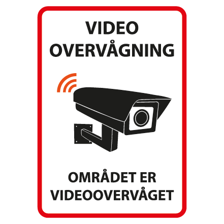 Videoovervågning / Området er videoovervåget