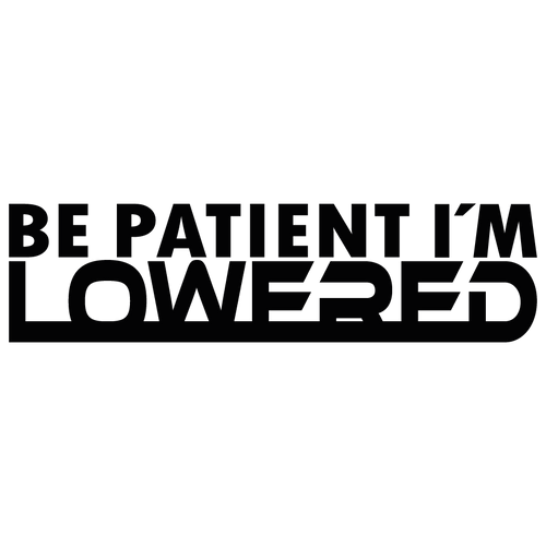 Be patient i´m lowered