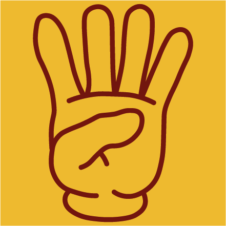 Hånd - 4 fingere