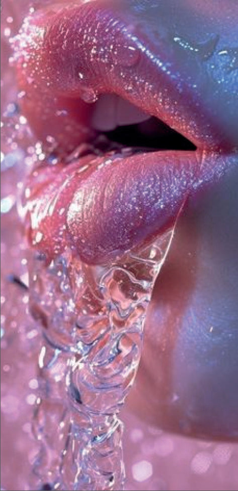 Girl juicy lips