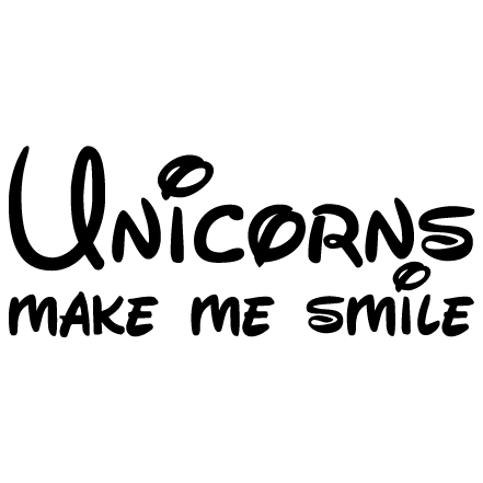 Unicorns make me smile